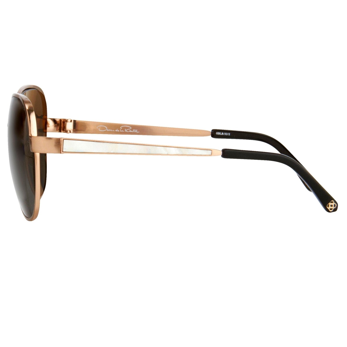 Oscar De La Renta Sunglasses Oversized Rose Gold and Green