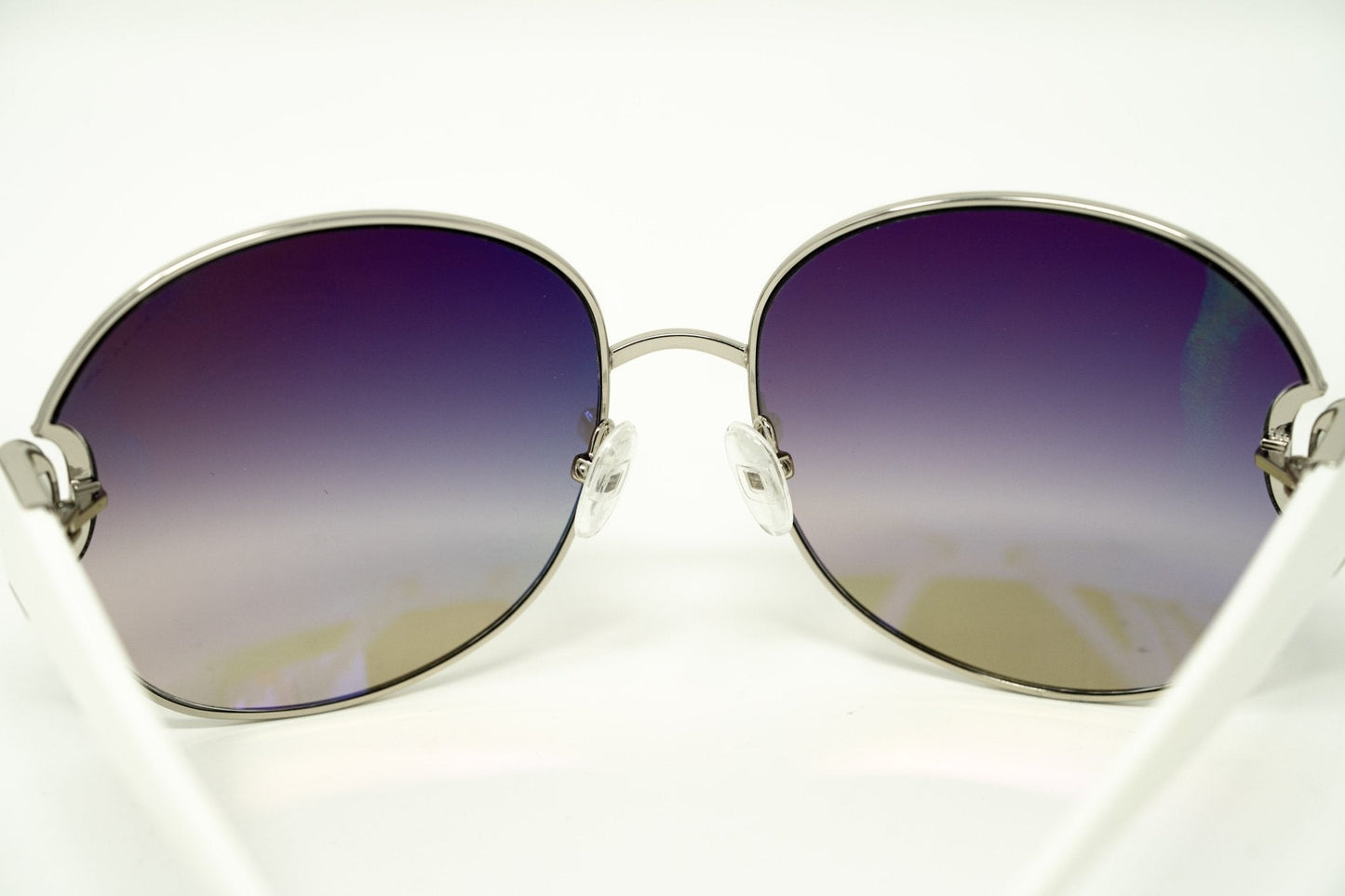 Oscar De La Renta Sunglasses Oversized Silver White and Grey