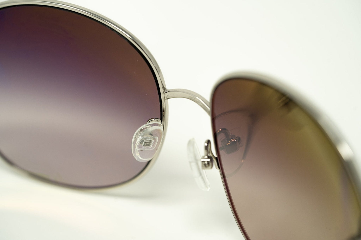 Oscar De La Renta Sunglasses Oversized Silver White and Grey