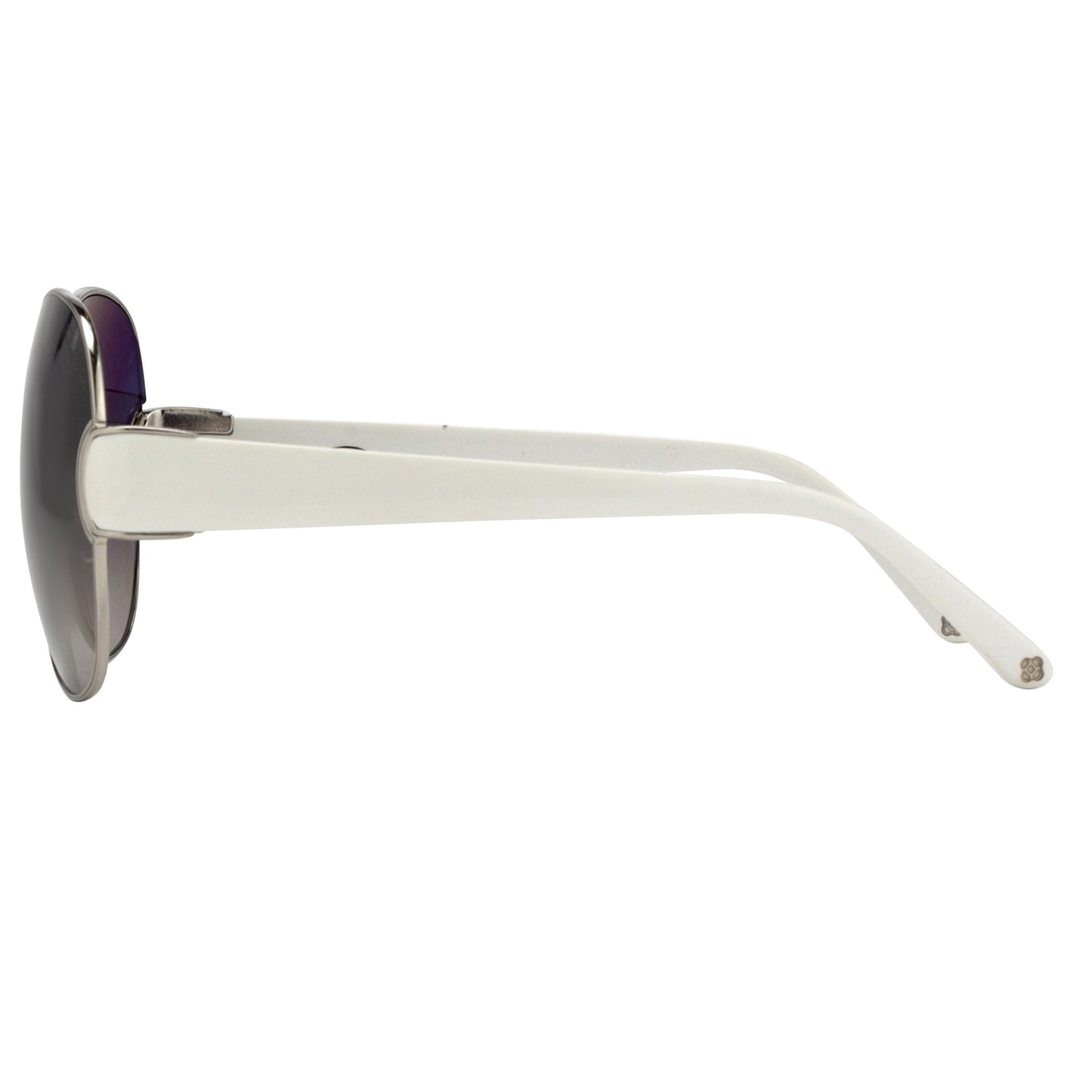 Oscar De La Renta Sunglasses Oversized Silver White and Grey