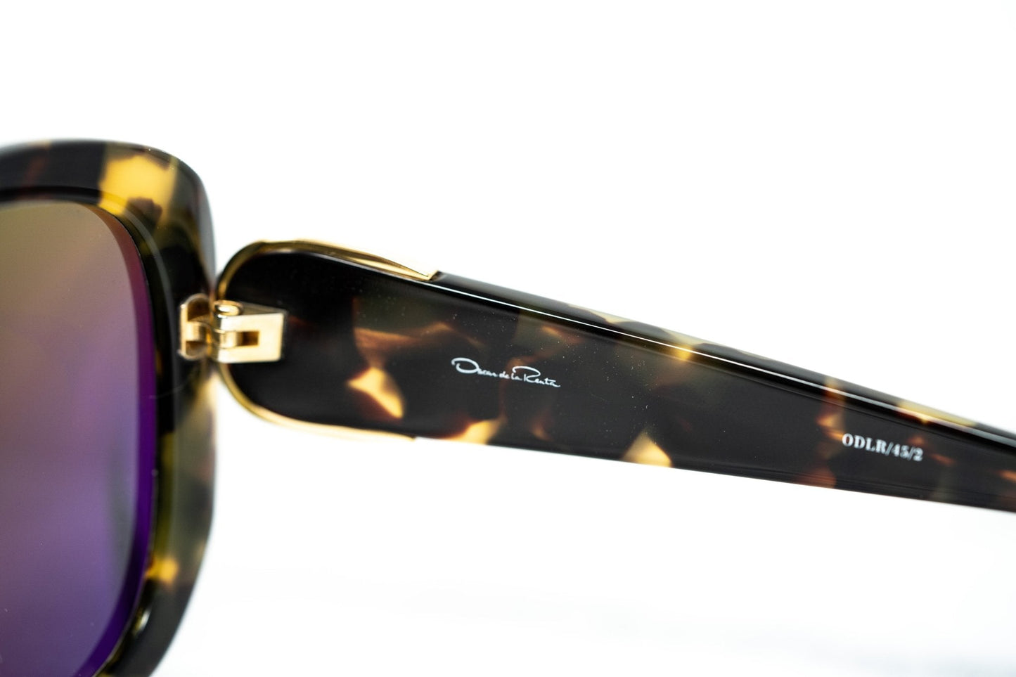 Oscar De La Renta Sunglasses Oversized Acetate Tortoise Shell and Grey