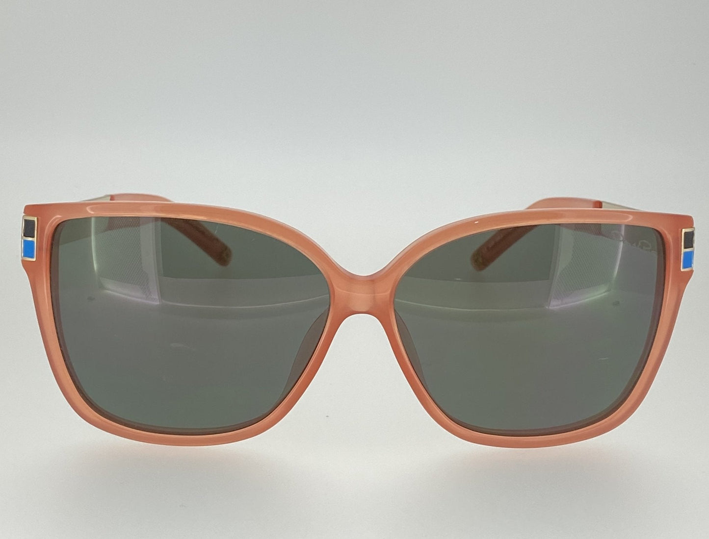 Oscar De La Renta Sunglasses Oversized Orange and Green