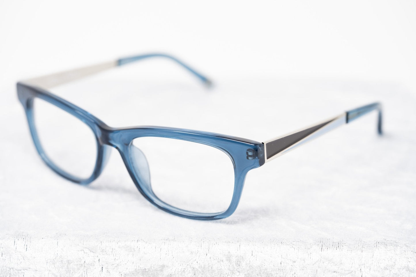 Oscar De La Renta Eyeglasses D-Frame Blue and Clear