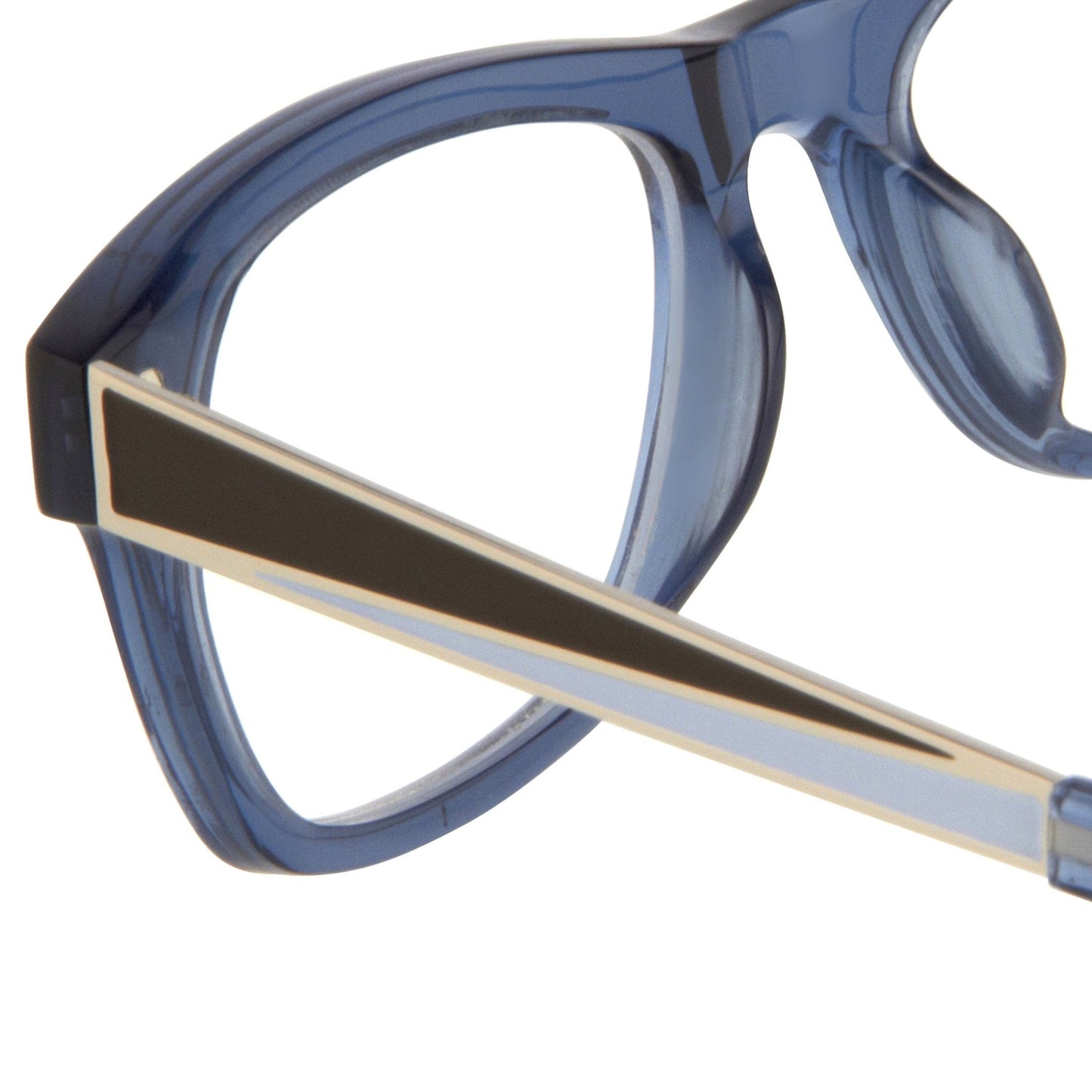 Oscar De La Renta Eyeglasses D-Frame Blue and Clear