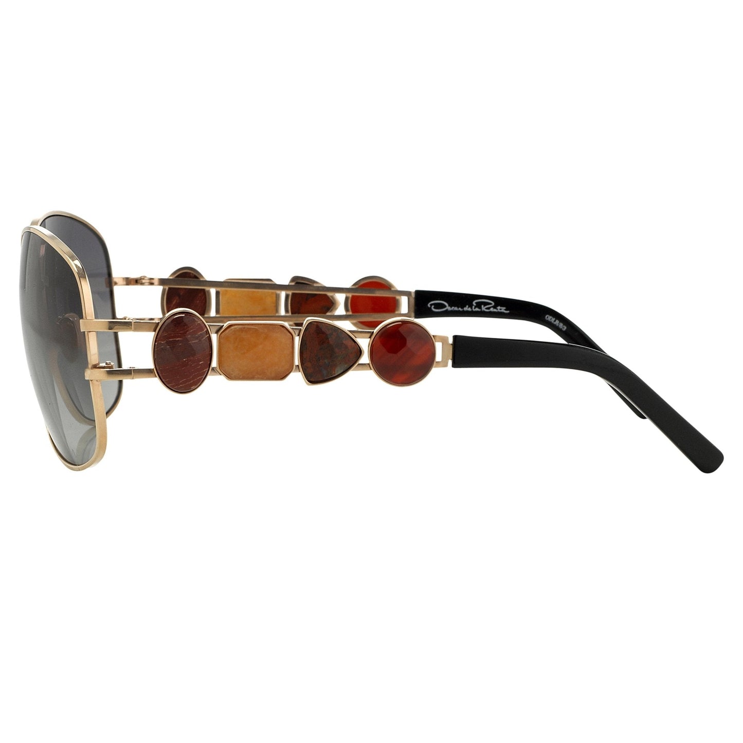 Oscar De La Renta Sunglasses Oval Rose Gold and Grey
