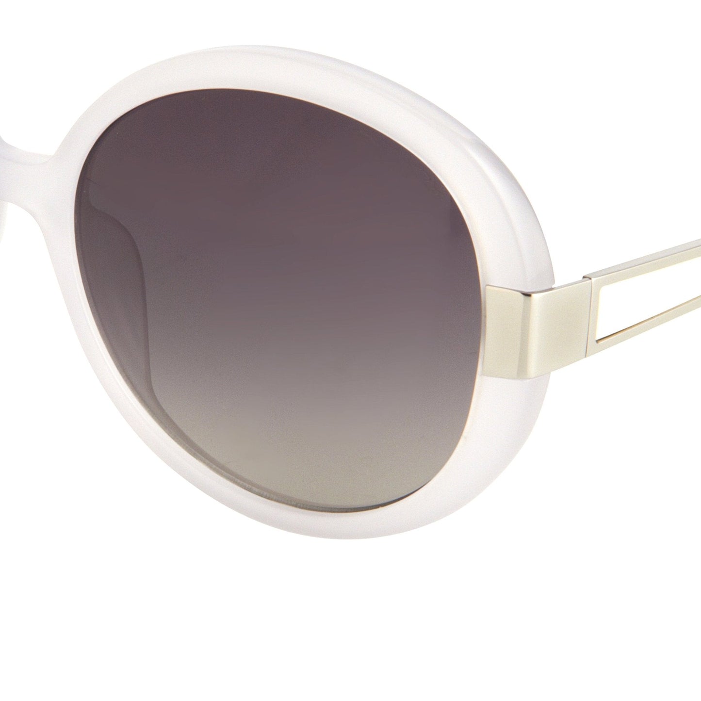 Oscar De La Renta Sunglasses Round Ivory and Grey