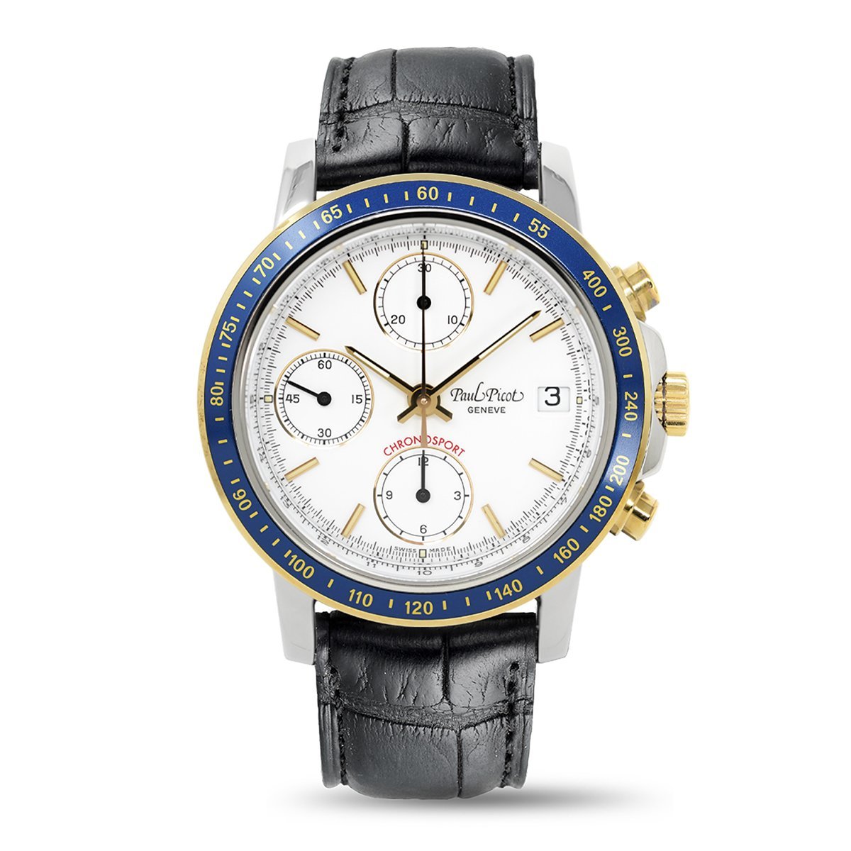 Paul Picot Men's Watch Chronosport Chronograph White P7005.W22.112
