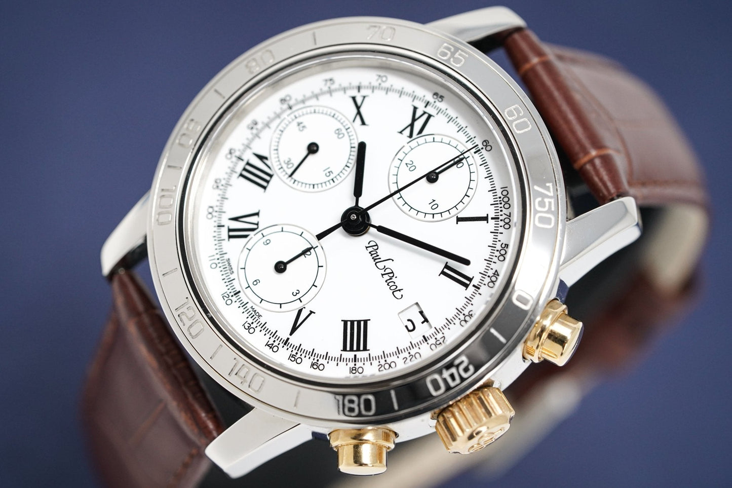 Paul Picot Men's Watch Chronosport Chronograph White P7034.20A.113