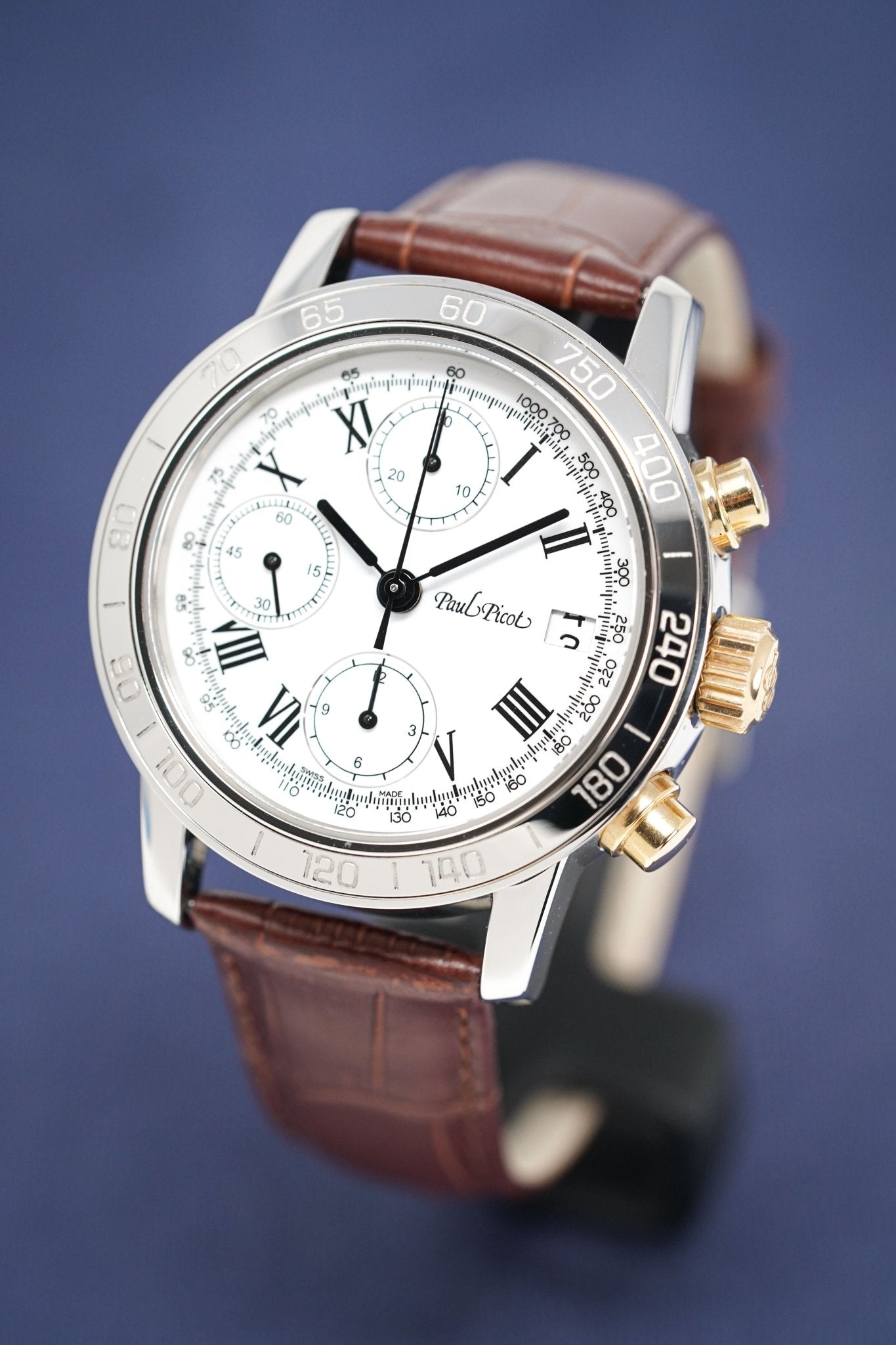 Paul Picot Men's Watch Chronosport Chronograph White P7034.20A.113