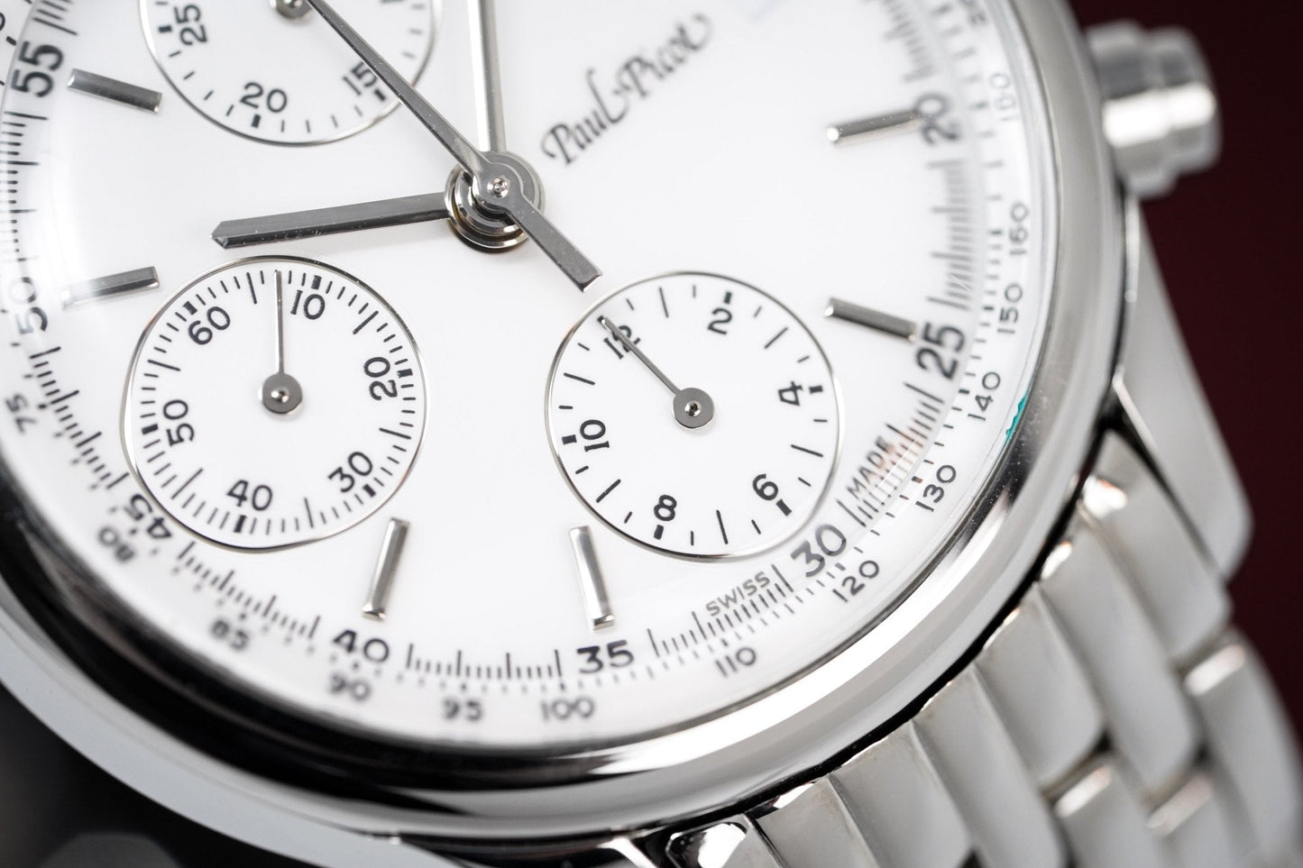 Paul Picot Men's Watch Telemark Chronograph White P4102.20.111/B