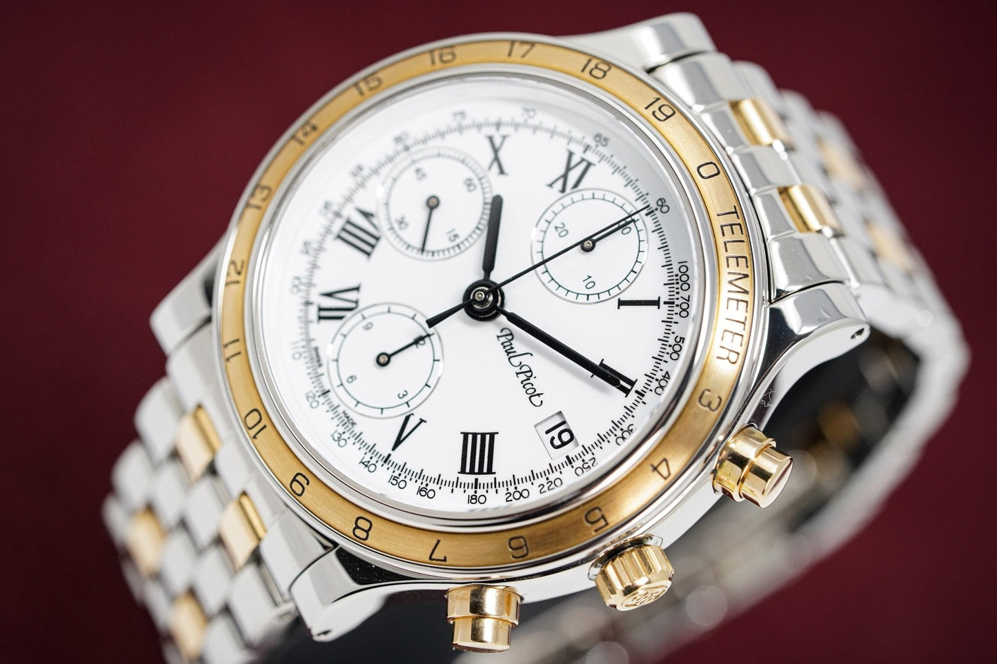Paul Picot Men's Watch Telemeter Chronograph Two Tone P7004A24.118B