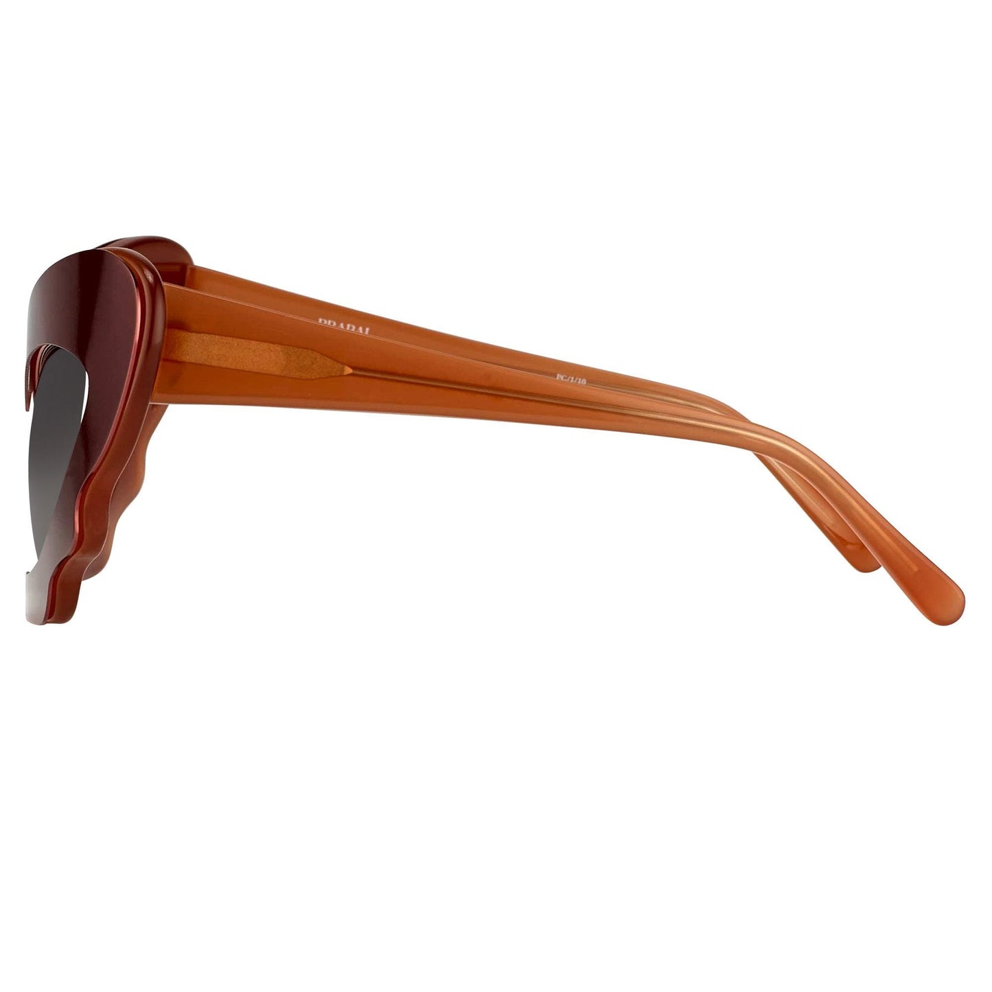 Prabal Gurung Sunglasses Cat Eye Special Brushed Red and Grey Gradient