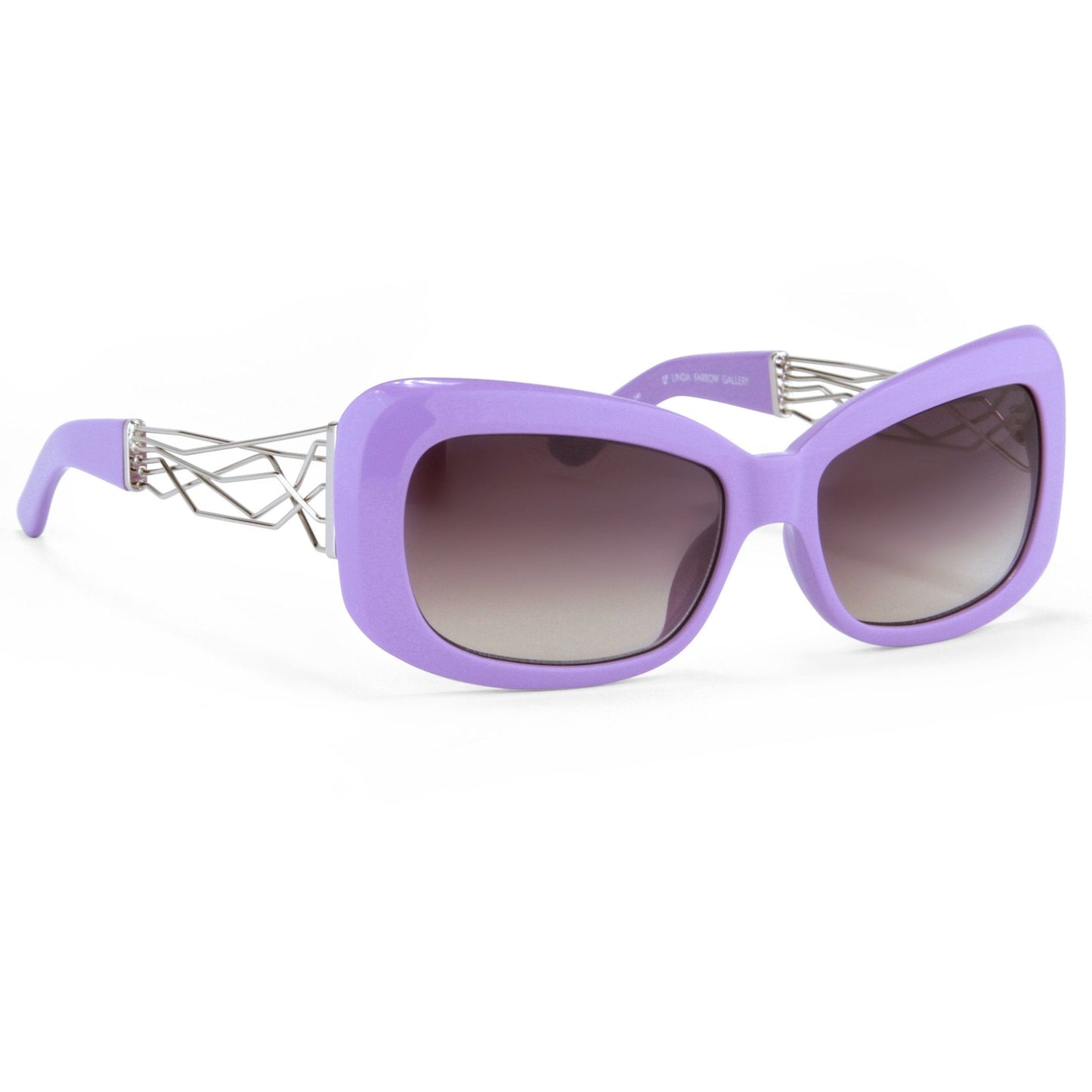 Prabal Gurung Sunglasses Rectangle Purple and Grey
