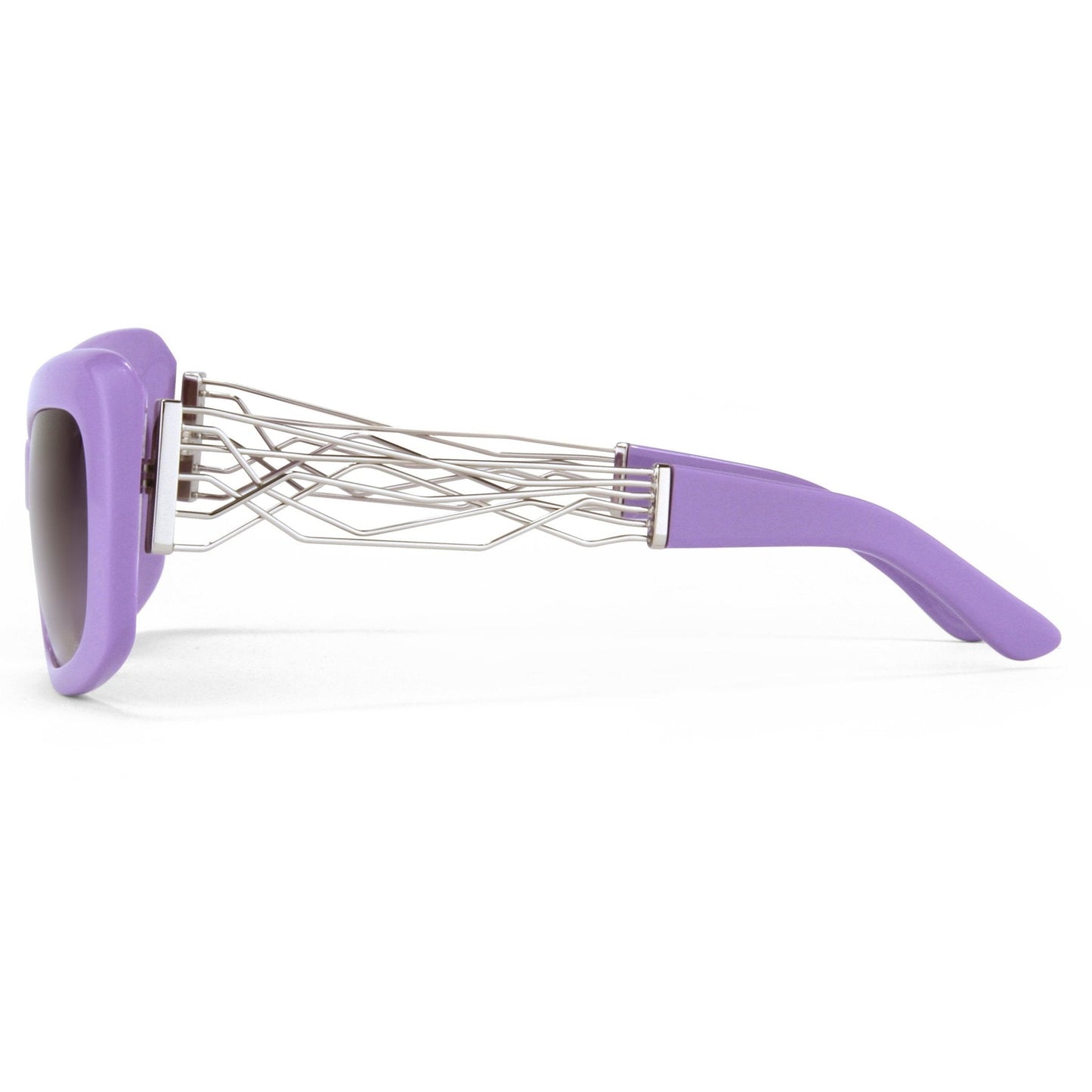 Prabal Gurung Sunglasses Rectangle Purple and Grey