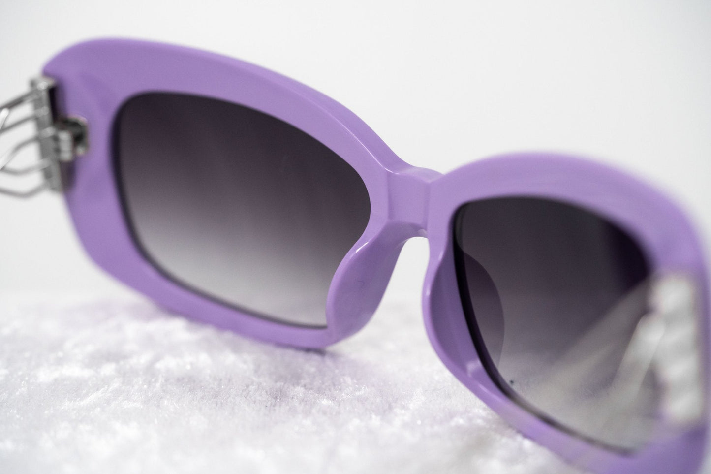 Prabal Gurung Sunglasses Rectangle Purple and Grey