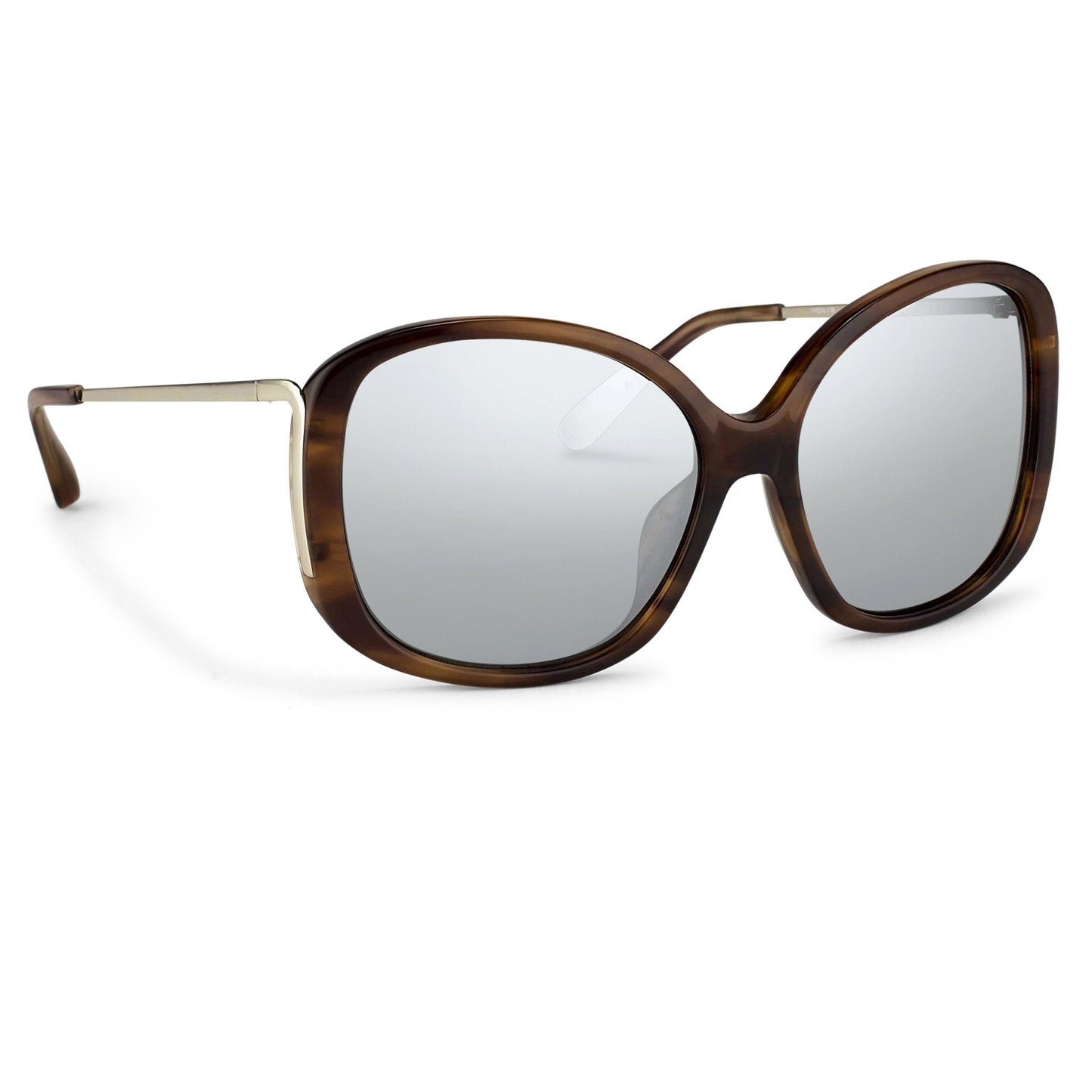 Prabal Gurung Sunglasses Oversized Tortoiseshell and Silver