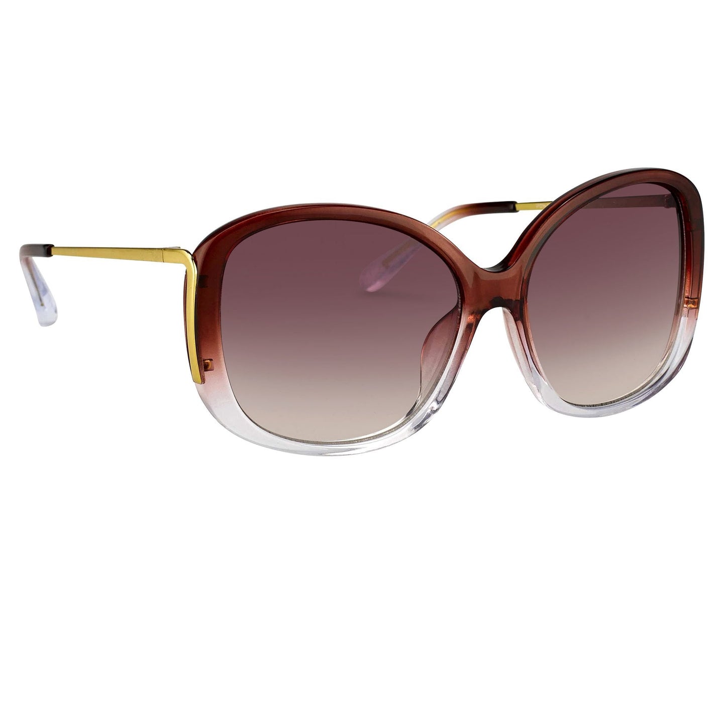 Prabal Gurung Sunglasses Oversized Maroon and Red Gradient