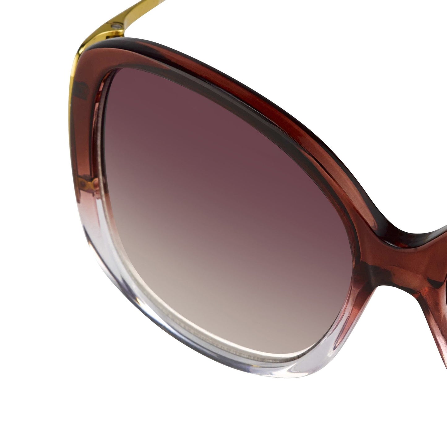 Prabal Gurung Sunglasses Oversized Maroon and Red Gradient