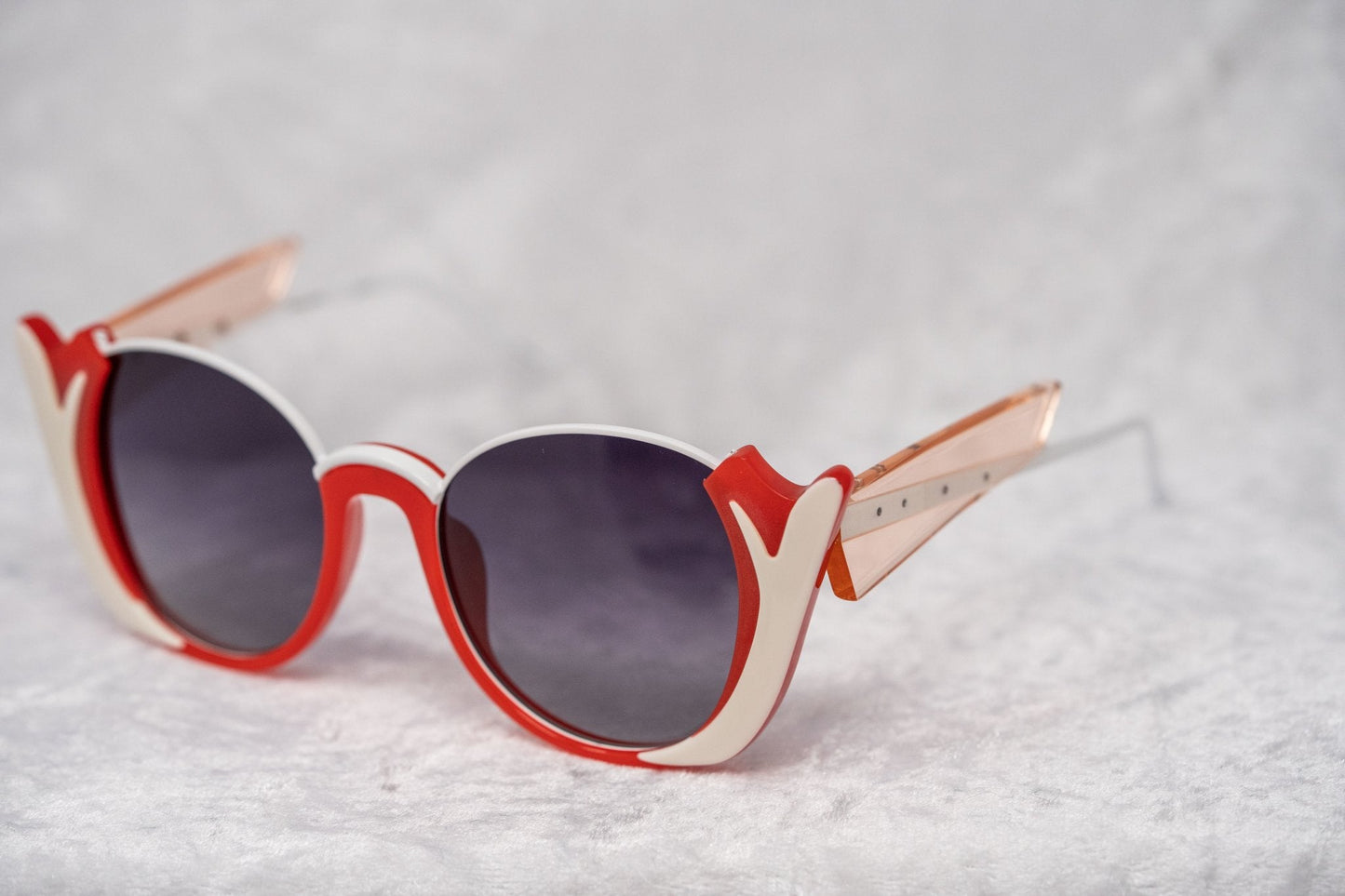 Prabal Gurung Ladies Sunglasses Round Crimson and Grey PG24C4SUN
