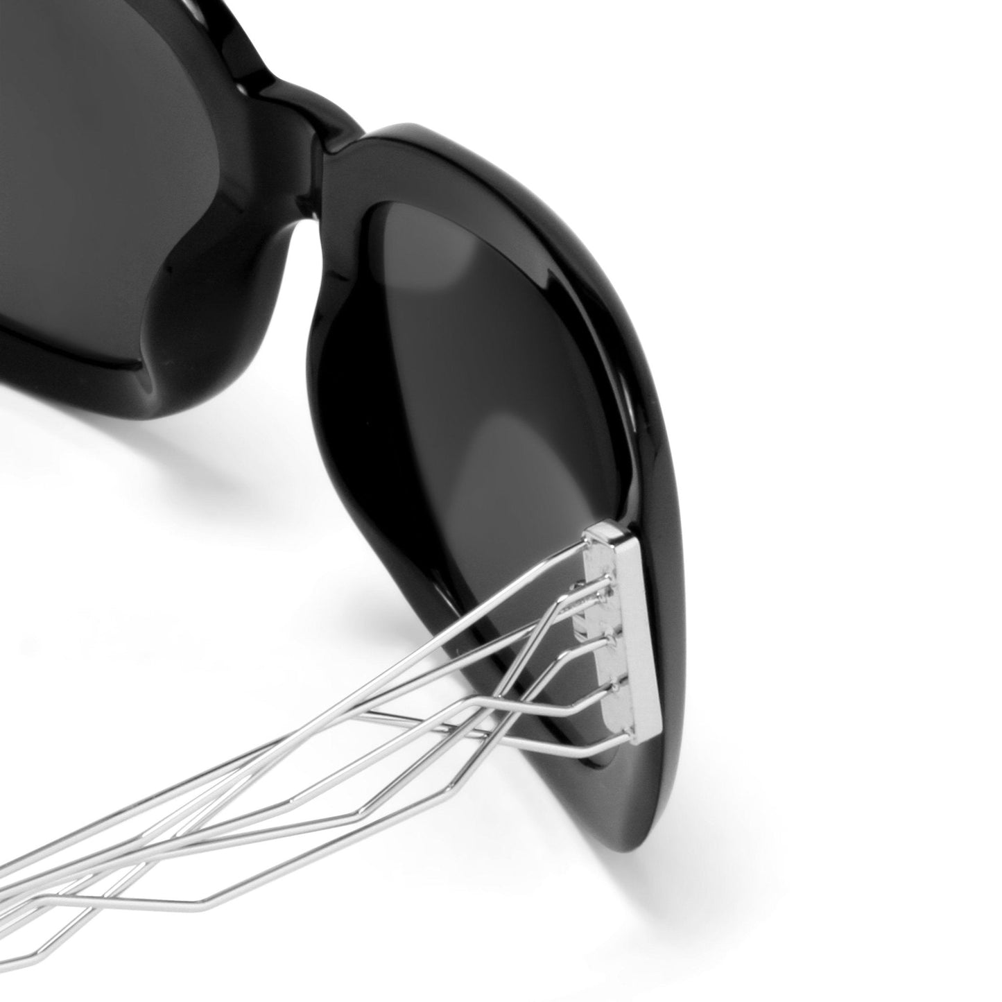 Prabal Gurung Sunglasses Rectangle Black and Grey