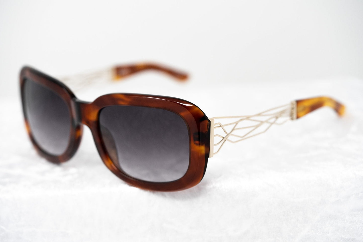 Prabal Gurung Sunglasses Rectangle Tortoise Shell Acetate and Grey