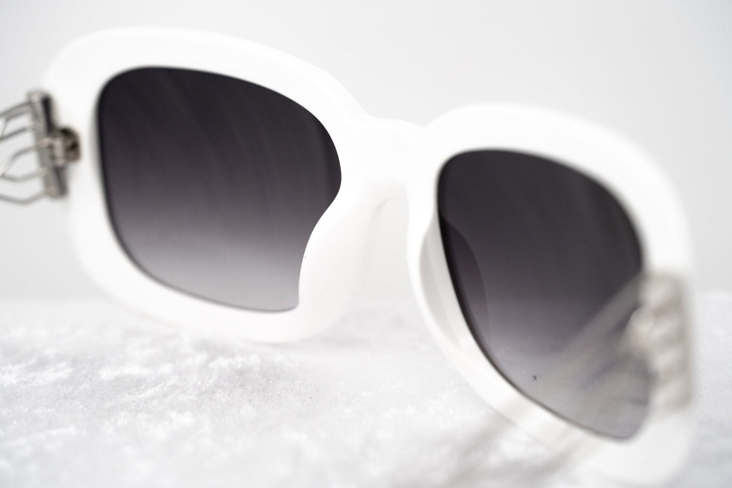 Prabal Gurung Sunglasses Rectangle White and Grey