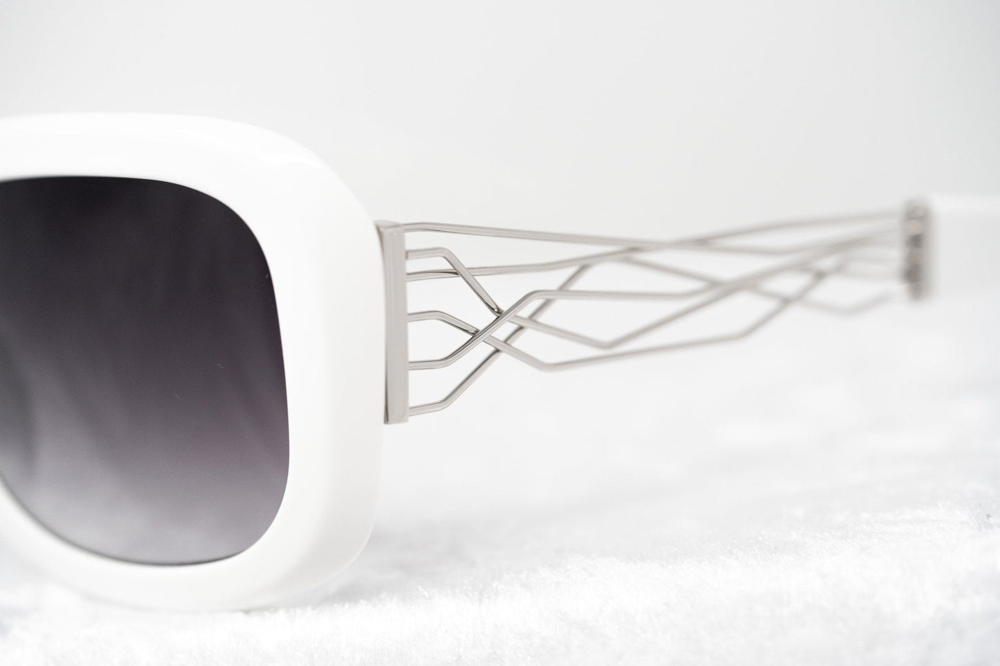 Prabal Gurung Sunglasses Rectangle White and Grey