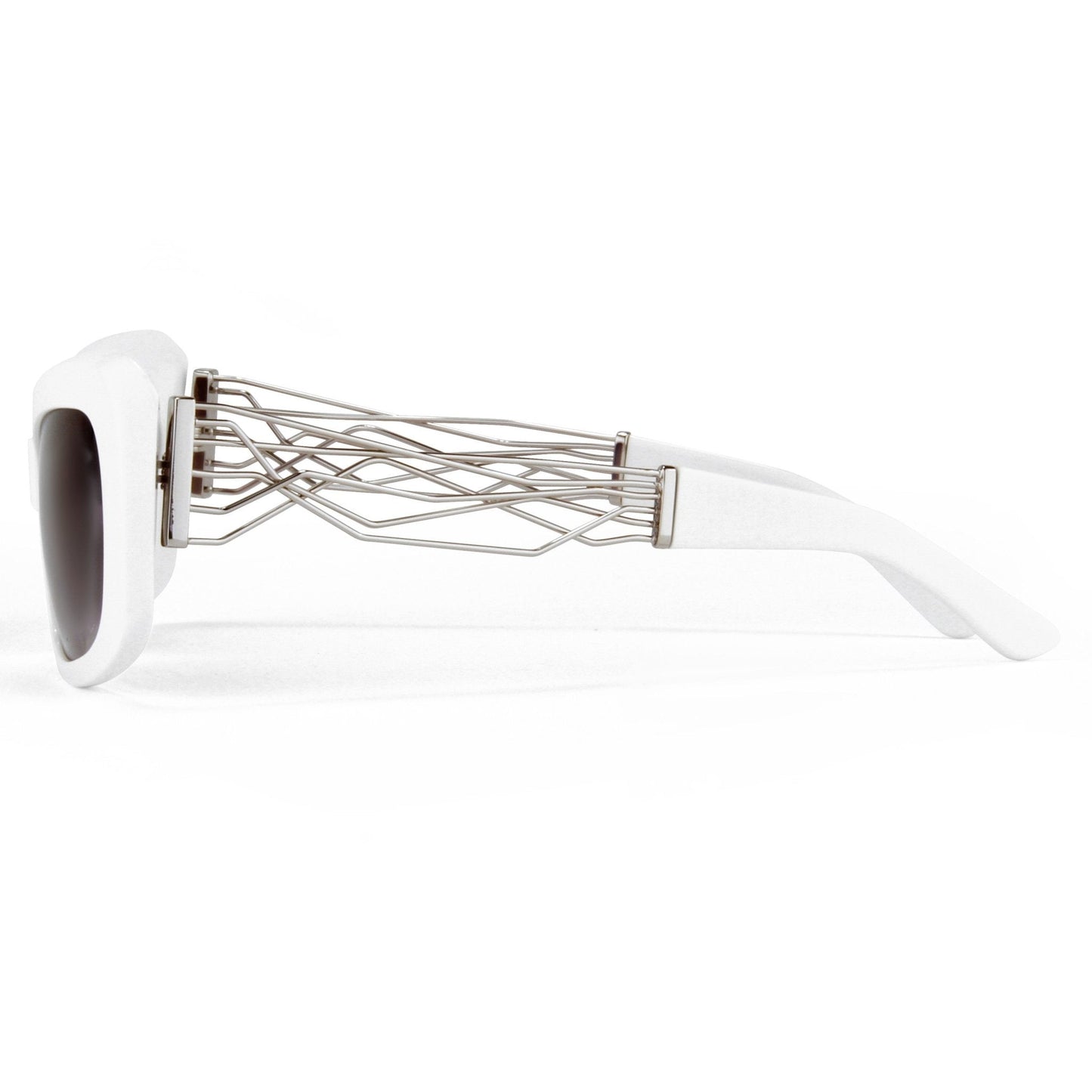 Prabal Gurung Sunglasses Rectangle White and Grey