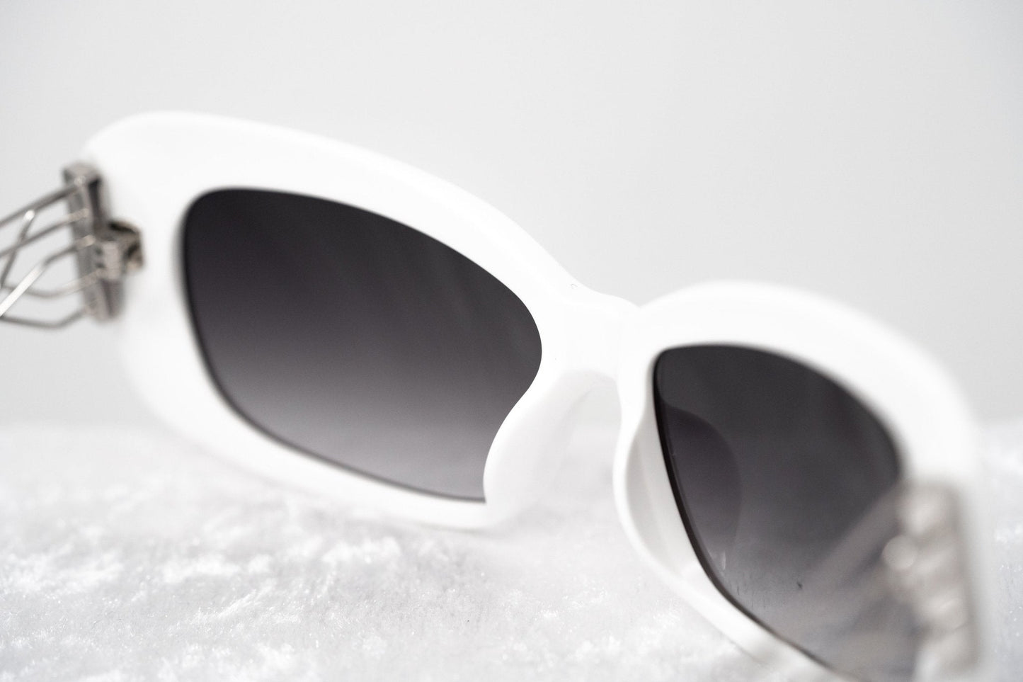 Prabal Gurung Sunglasses Rectangle White and Grey