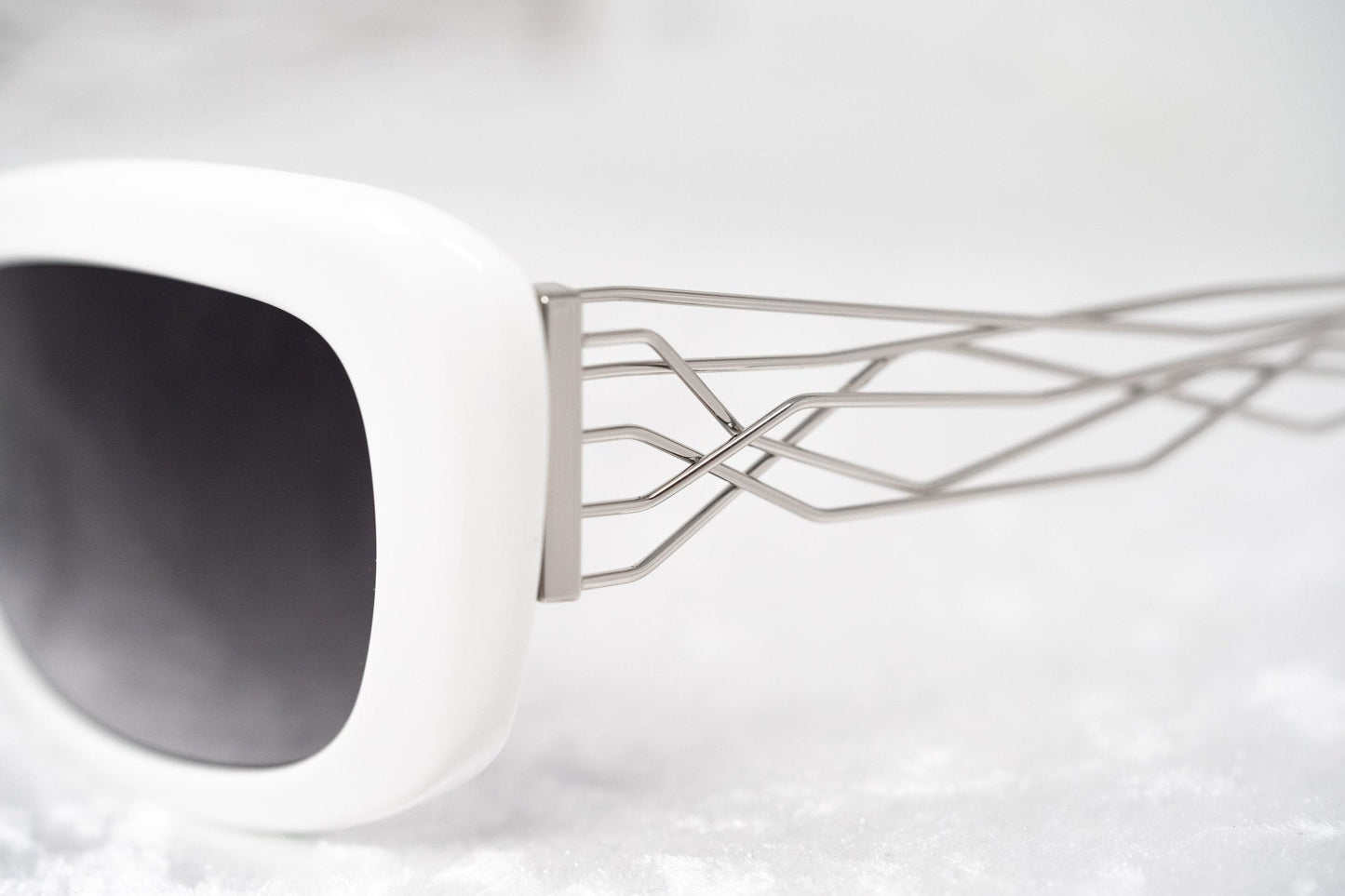 Prabal Gurung Sunglasses Rectangle White and Grey