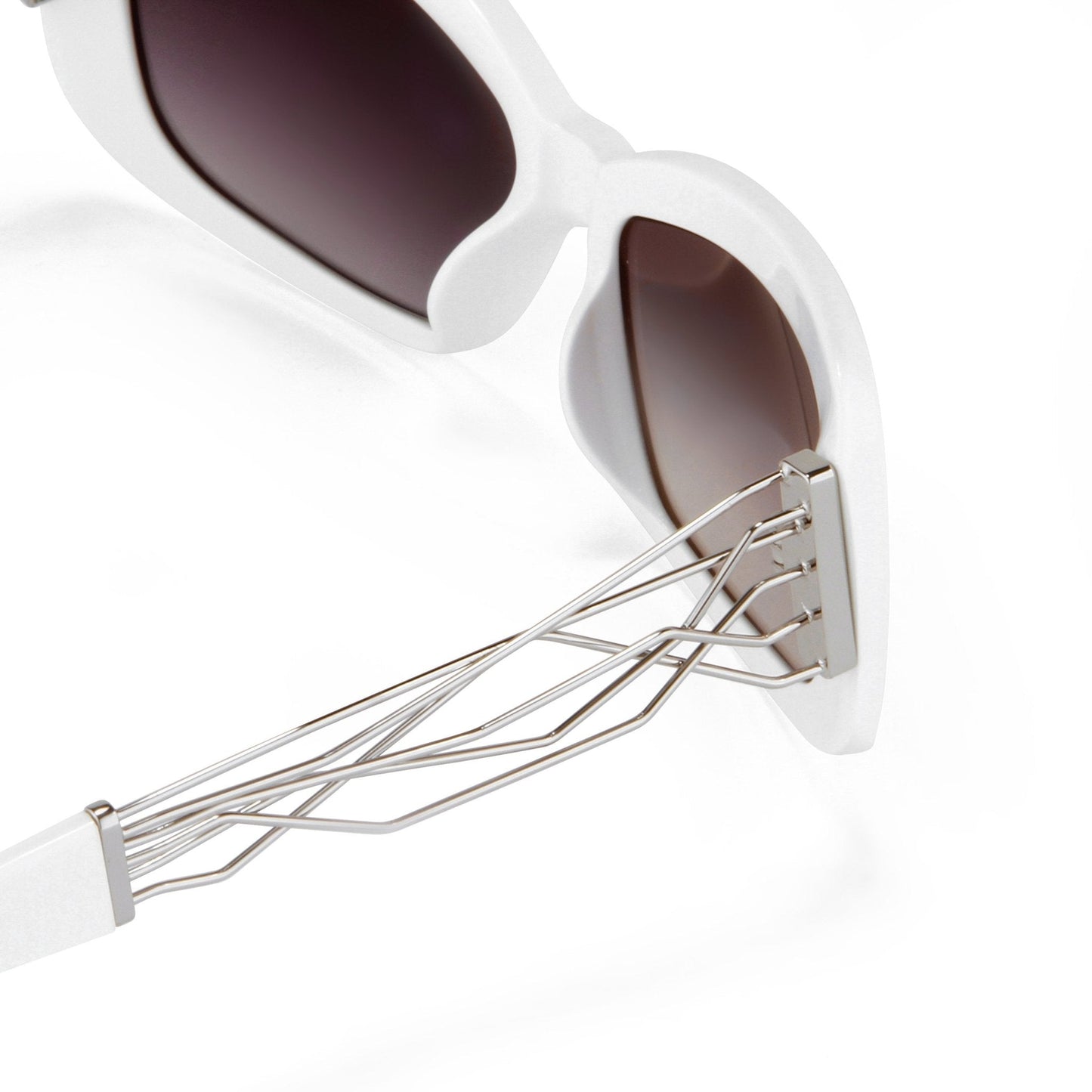 Prabal Gurung Sunglasses Rectangle White and Grey
