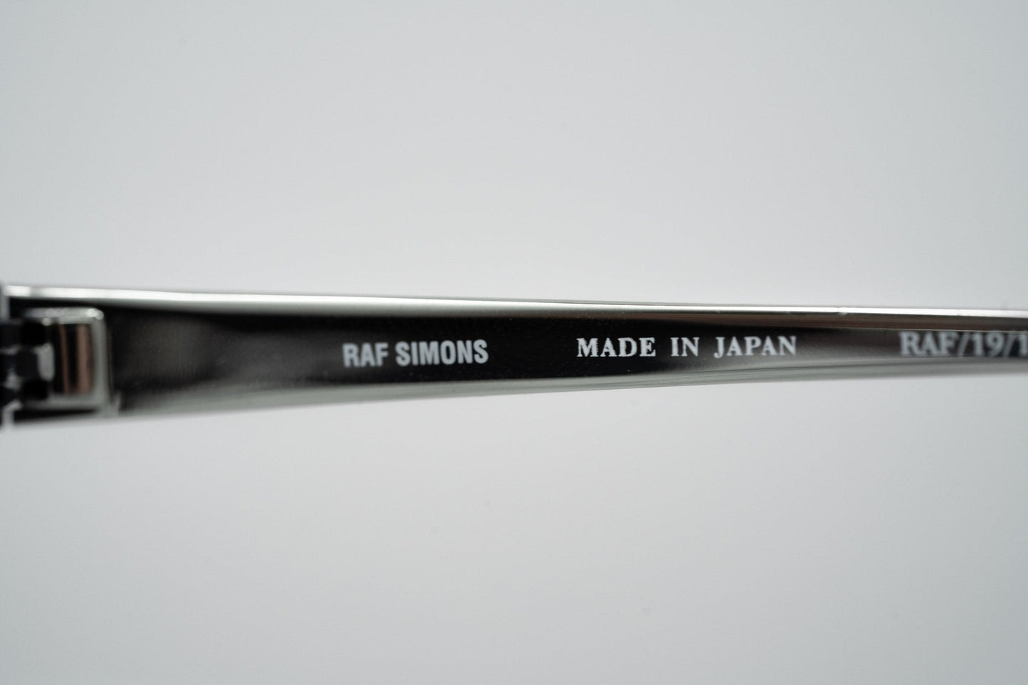 Raf Simons Sunglasses Size Extra Small Rectangular Black Silver and Grey