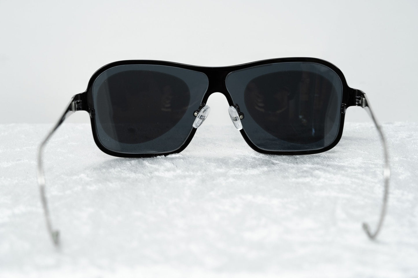 Raf Simons Sunglasses Size Extra Small Rectangular Black Silver and Grey