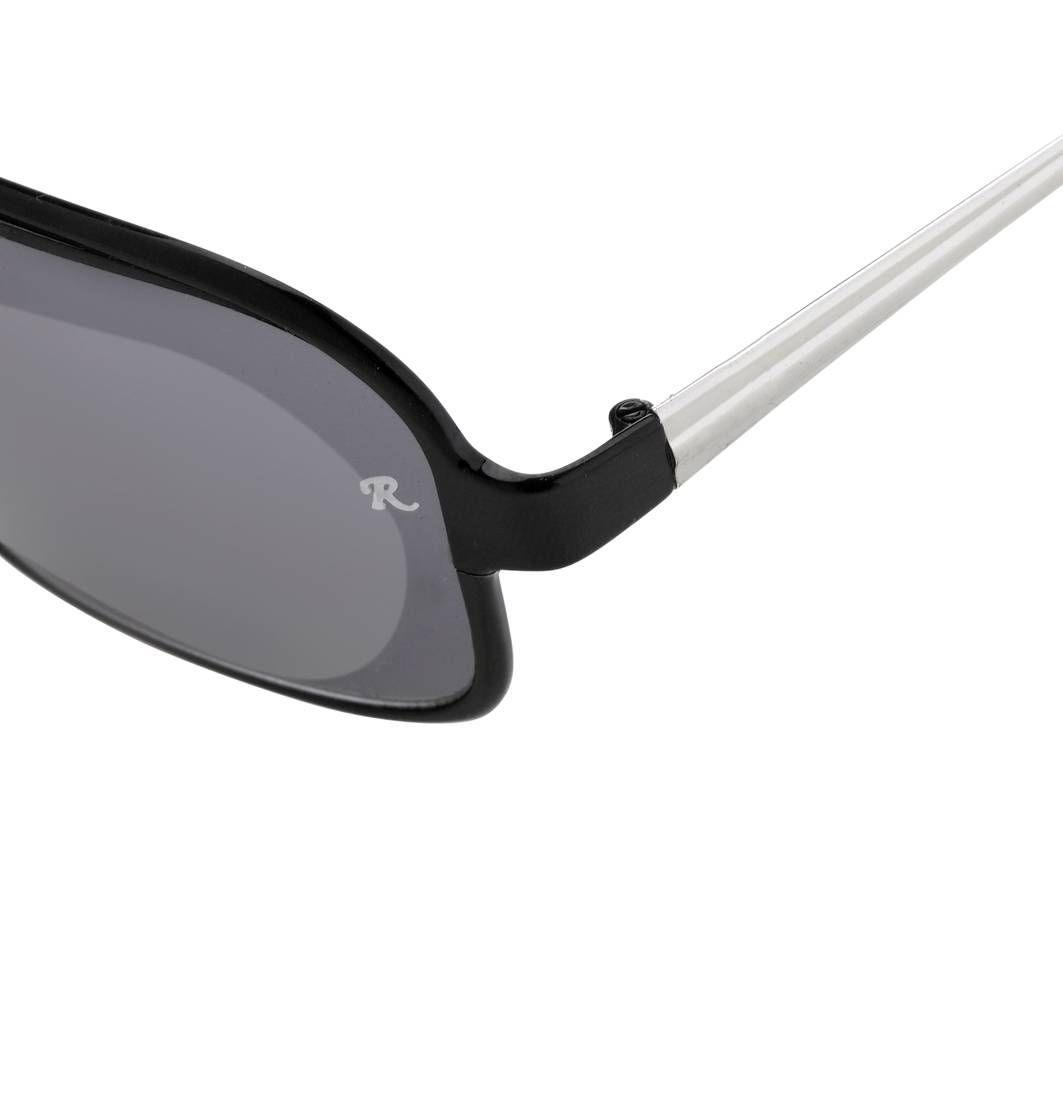 Raf Simons Sunglasses Size Extra Small Rectangular Black Silver and Grey