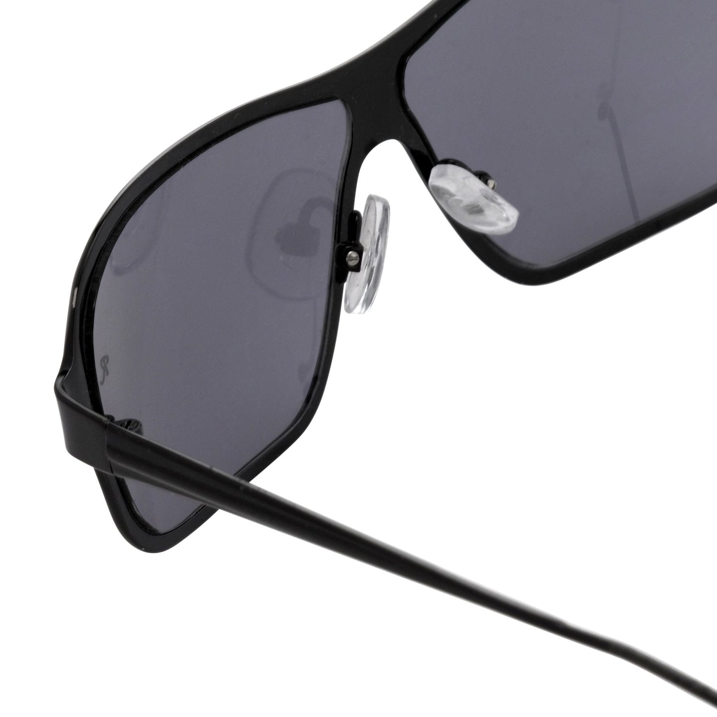 Raf Simons Sunglasses Size Extra Small Rectangular Black and Grey