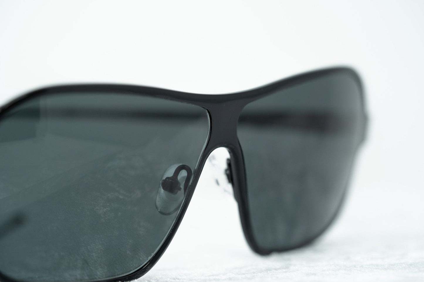 Raf Simons Sunglasses Size Extra Small Rectangular Black and Grey