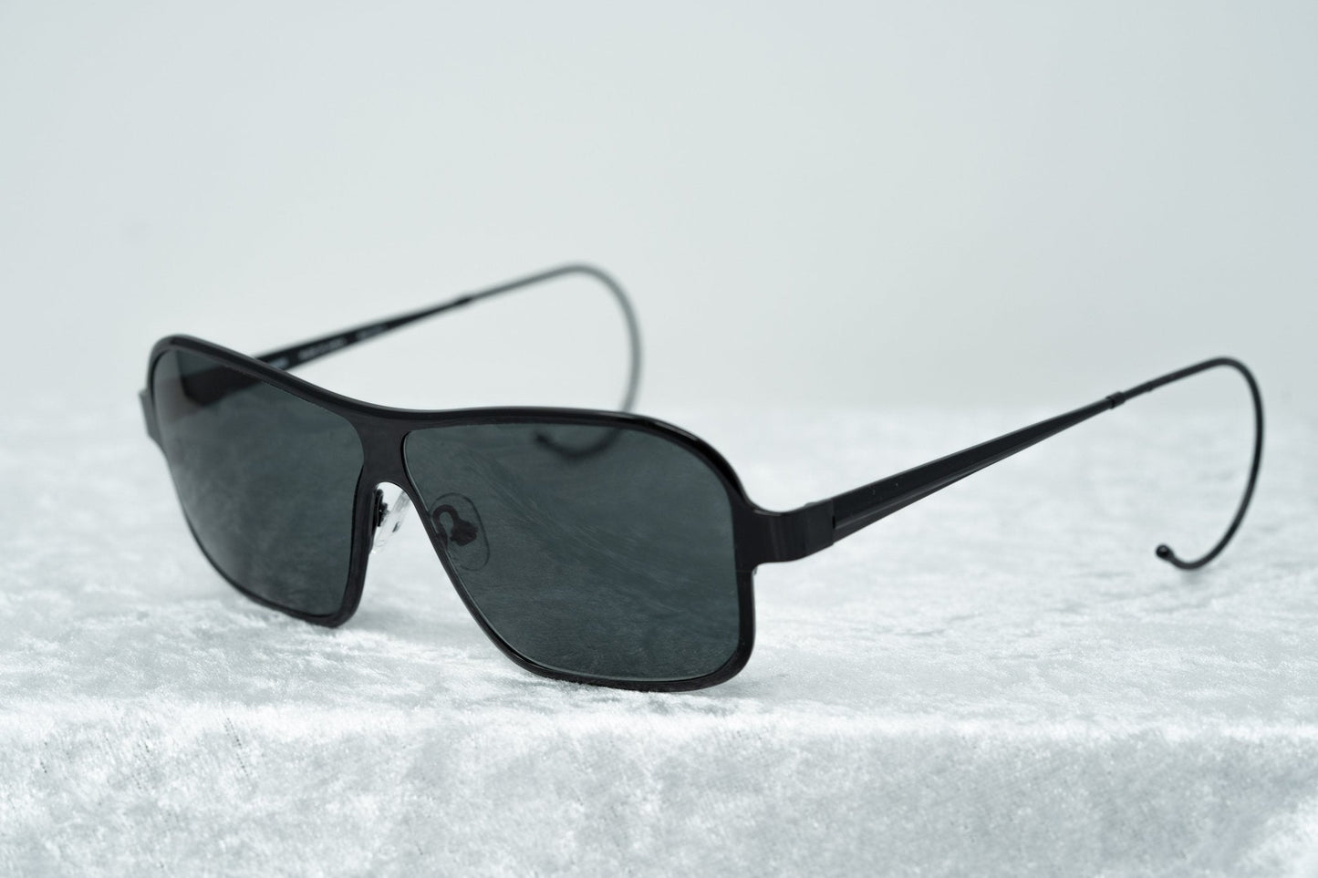 Raf Simons Sunglasses Size Extra Small Rectangular Black and Grey