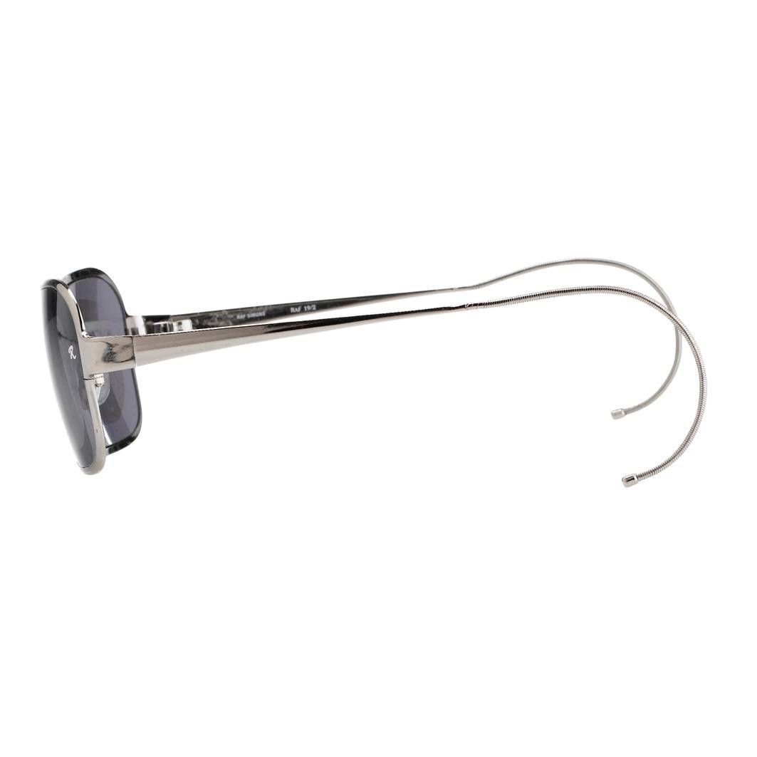 Raf Simons Sunglasses Size Extra Small Rectangular Silver and Grey