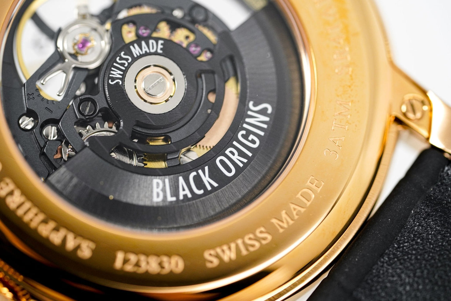 Silvana Men's Watch Black Origins Rose Gold PVD Rubber SR41ARR63RN