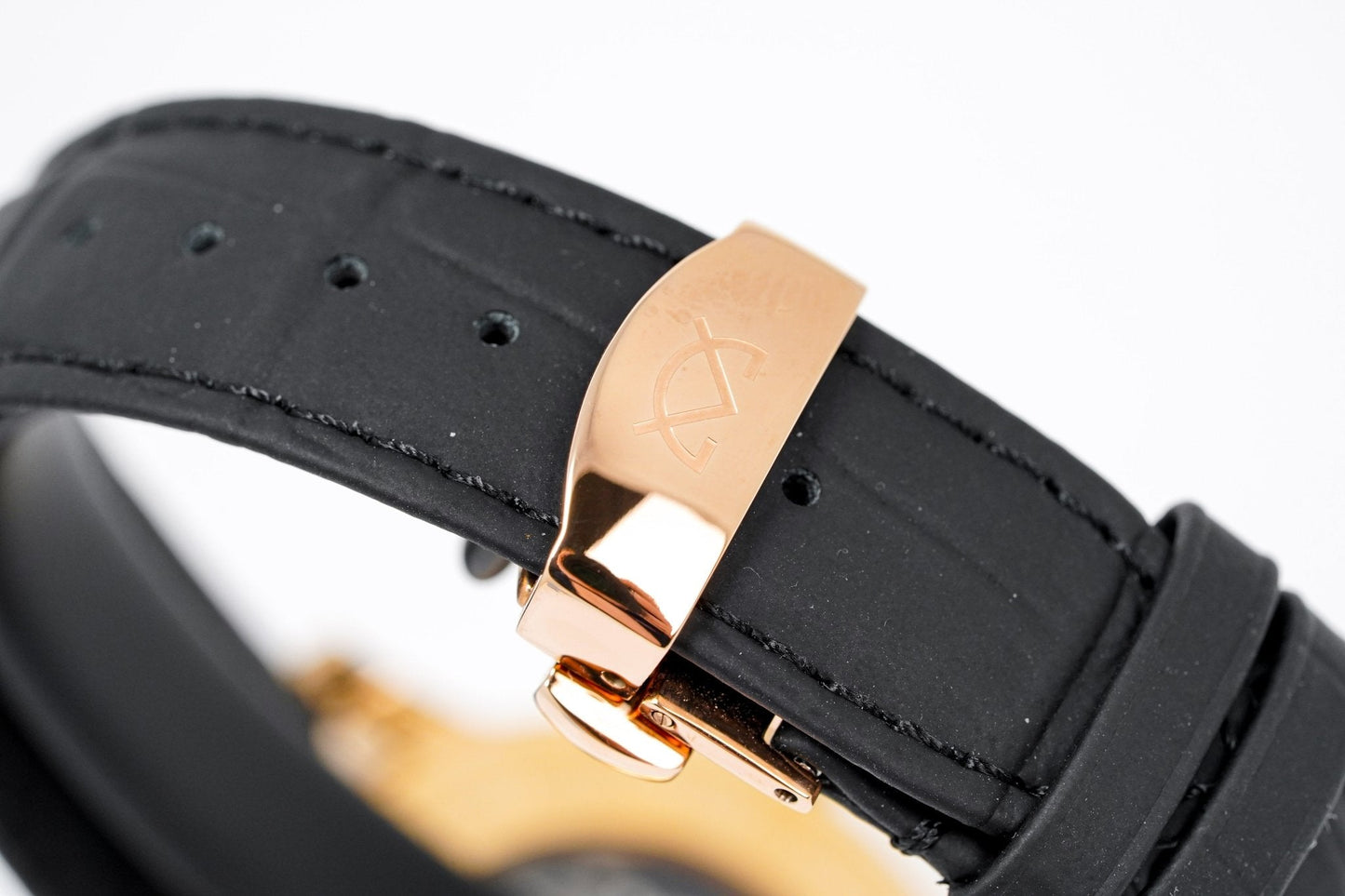 Silvana Men's Watch Black Origins Rose Gold PVD Rubber SR41ARR63RN