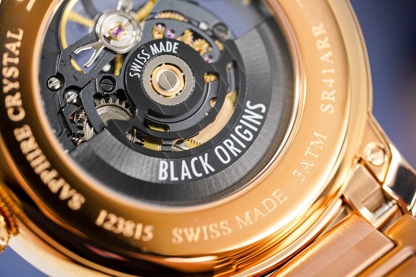 Silvana Men's Watch Black Origins Rose Gold PVD SR41ARR63R
