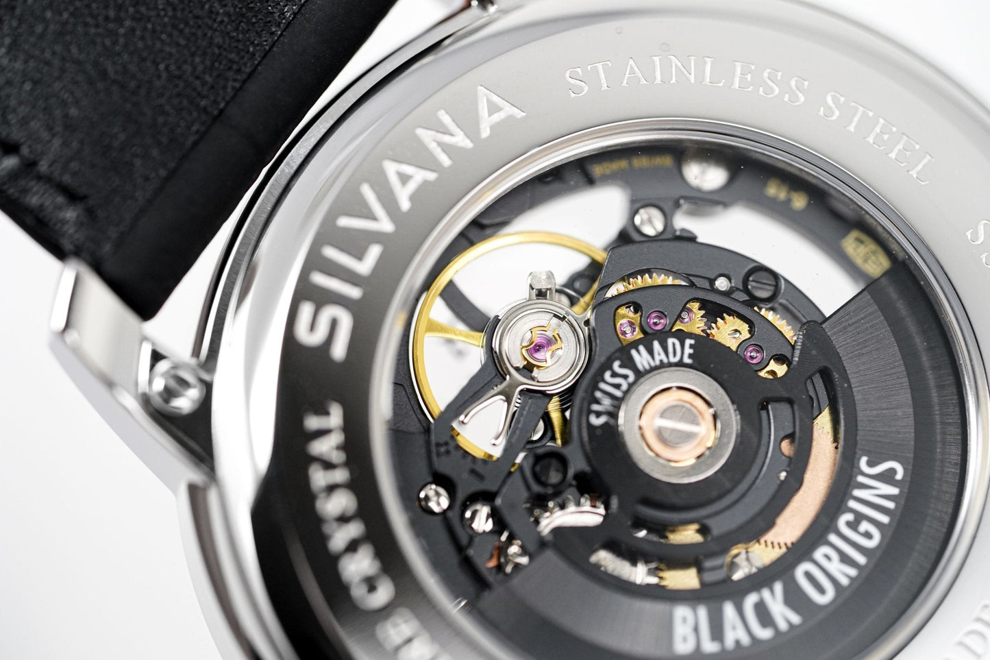 Silvana Men's Watch Black Origins Silver Rubber SR41ASS63RN