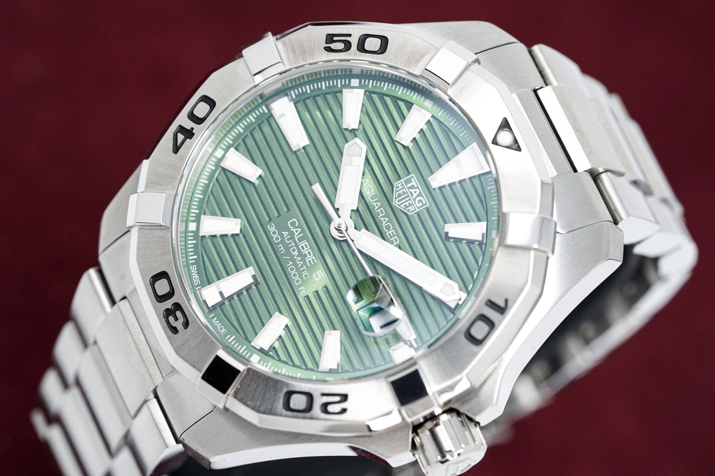 TAG HEUER Watch Pre-Owned 2020 Automatic AQUARACER Green WAY2015.BA0927