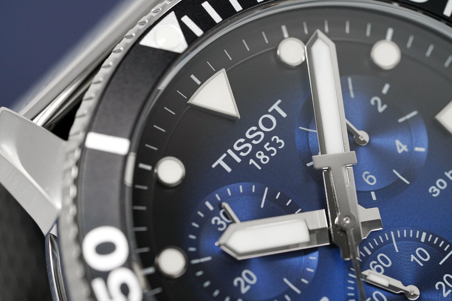 Tissot Chronograph Watch SEASTAR 1000 Blue Mesh T1204171104102