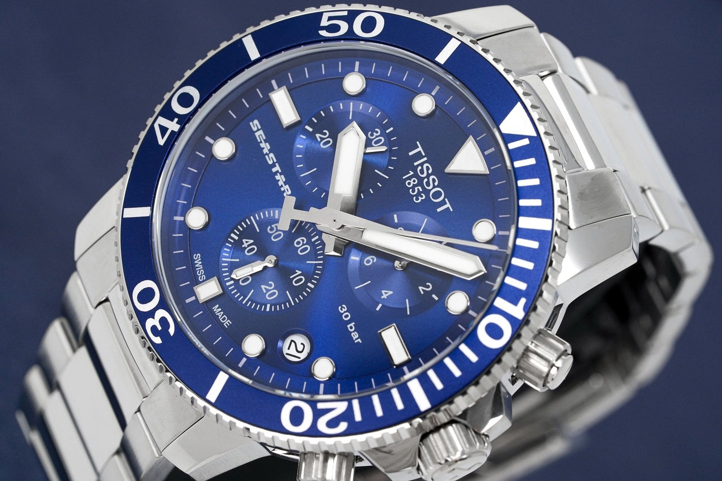 Tissot Chronograph Watch SEASTAR 1000 Blue T1204171104100