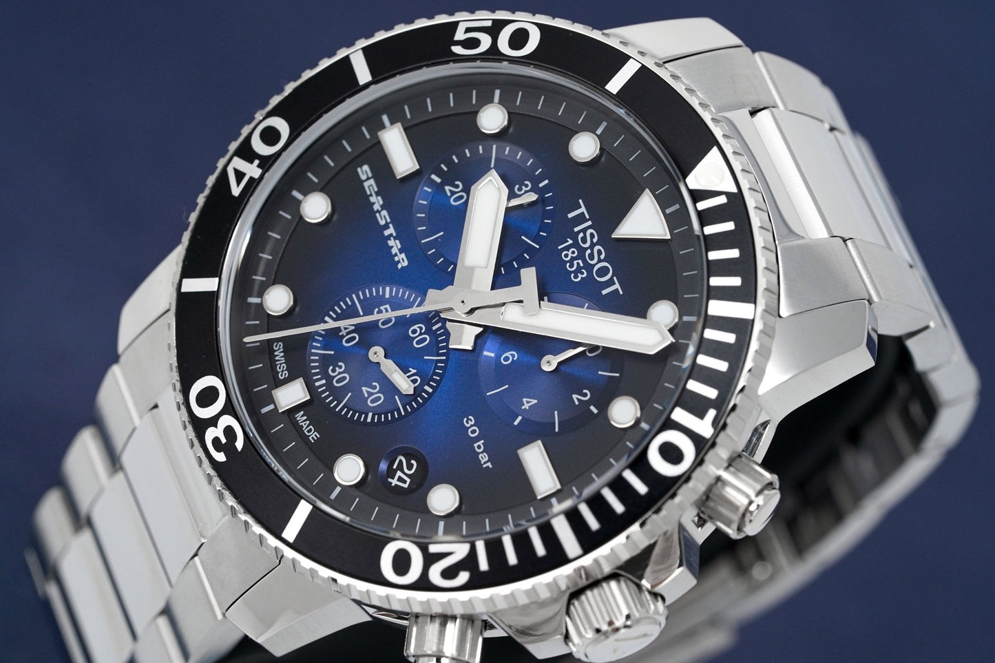 Tissot Chronograph Watch SEASTAR 1000 Blue T1204171104101