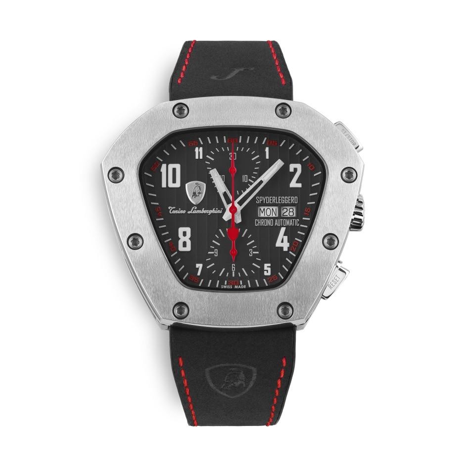 Tonino Lamborghini Spyderleggero Chronograph Watch Day Date Red TLF-T07-2