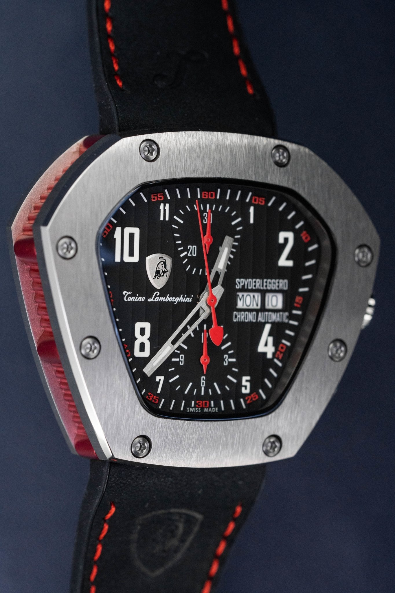 Tonino Lamborghini Spyderleggero Chronograph Watch Day Date Red TLF-T07-2