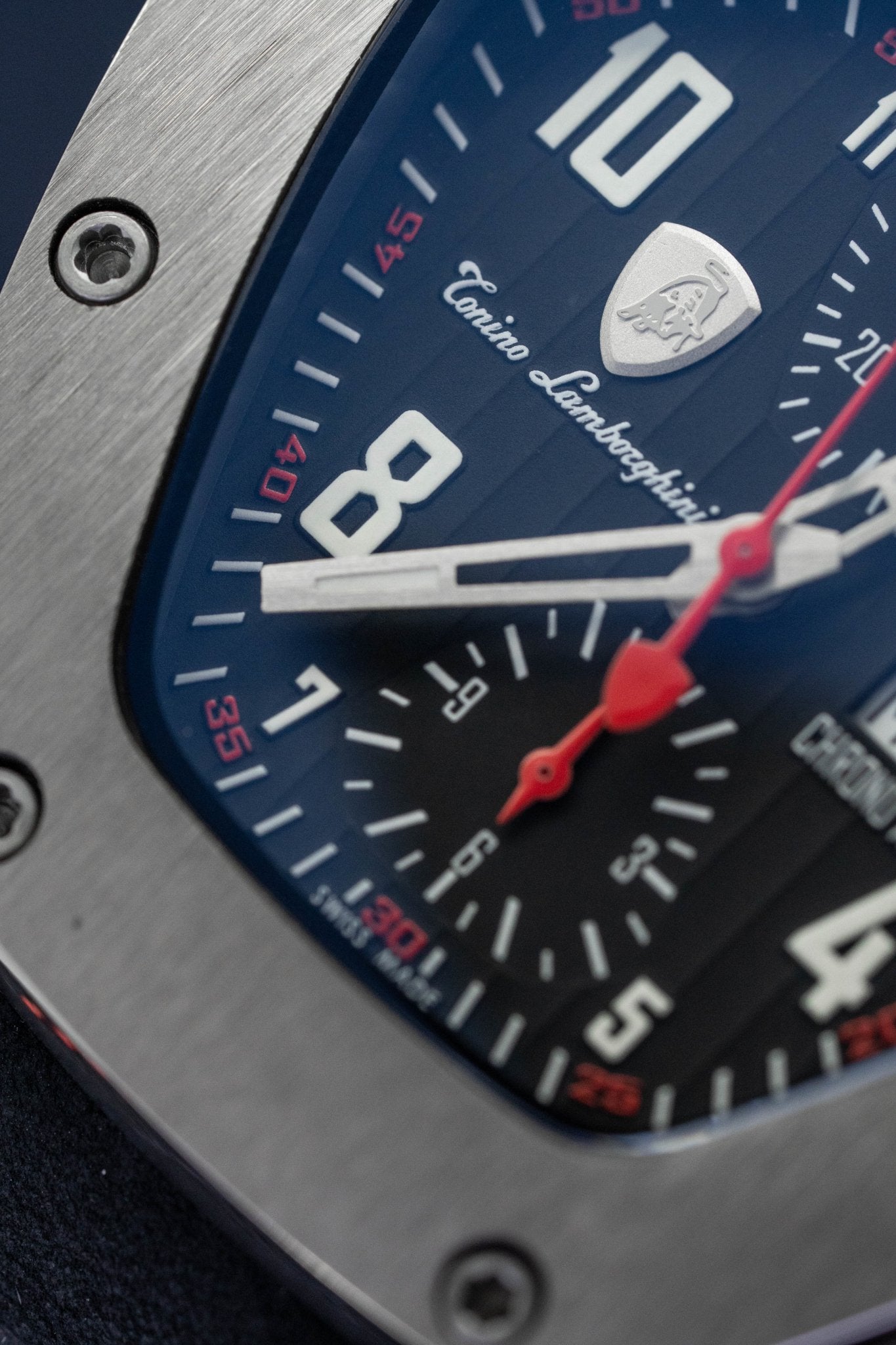 Tonino Lamborghini Spyderleggero Chronograph Watch Day Date Red TLF-T07-2