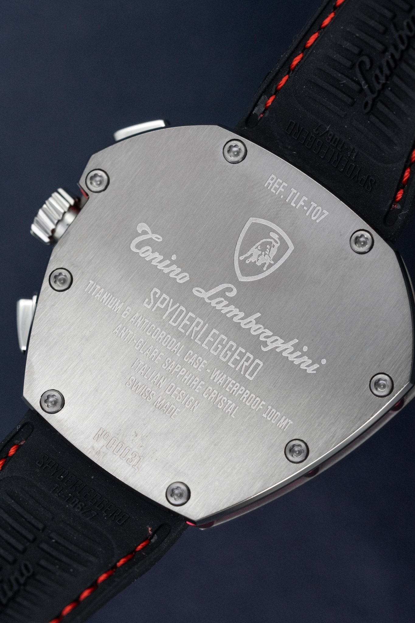 Tonino Lamborghini Spyderleggero Chronograph Watch Day Date Red TLF-T07-2